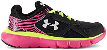 Under Armour Kids Girl's UA GPS Velocity RN (Little Kid) Black/Rebel Pink/White Sneaker 3 Little Kid M