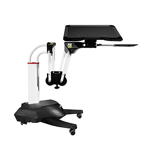 HAVIT Aluminum Laptop Desk Mount Floor Holder Stand Adjustable Height with Wheels and Mouse Table Pad for Laptop/Notebook/iPad/Tablets (KSR-01) HAVIT Aluminum Laptop Desk Mount Floor Holder Stand Adjustable Height with Wheels and Mouse Table Pad for Laptop/Notebook/iPad/Tablets (KSR-01)