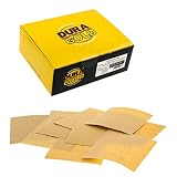 Dura-Gold - Premium - Variety Pack/Assortment (80,120,150,220,240,320,400,600,800,1000) - 1/4 Sheet Hook & Loop or Clip Sandpaper 5.5" x 4.5" - for Automotive & Wookworking Palm Sanders - Box of 50