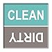Guajolote Prints Clean Dirty Dishwasher Magnet Sign Indicator - Turquoise and Gray Beach Colors Style primary