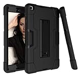 Galaxy Tab A 8.0 Case 2019, Bingcok Heavy Duty Rugged Full-Body Hybrid Shockproof Drop Protection Cover with Kickstand for Samsung Galaxy Tab A 8.0 2019 Model SM-T290 /SM- T295 (2-Black)
