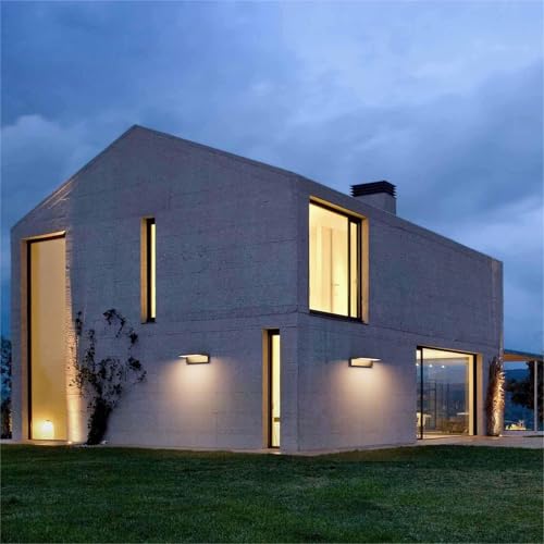 Klighten 45 W LED Outdoor Indoor Rotatable Wall Light, IP65 Waterproof Modern Wall Light, Adjustable Wall Lamp for Garden, Entrance, Terrace, 3480LM, Warm White 3000K, Anthracite