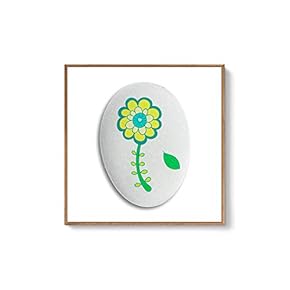 Framed Canvas Wall Art for Living Room, Bedroom Flower on Cobblestone Canvas Prints for Home Decoration Ready to Hanging - 16x16 inches