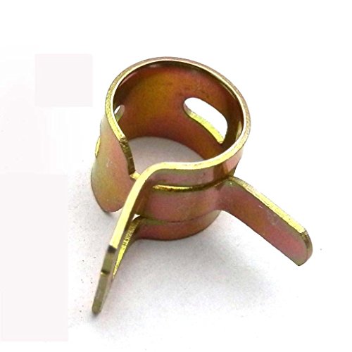 Yunshuo 50 Pieces Motorcycle Scooter Car Vehicle ATV Go Kart Fuel Line Hose Tubing Water Pipe Air Tube Spring Clips Clamps 5/6/7/8/9m (50pcs 9mm)