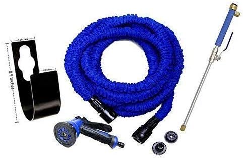 Shop4Choice Expanding 100ft Hose Bundle Set - Expanding Hose + Hose Holder + Water Jet + 8 Setting Spray Gun