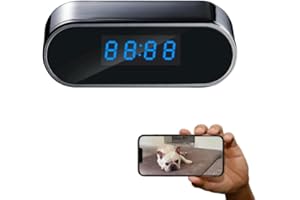 Hidden Camera 1080P Home Security Camera, Alarm Clock Camera,WiFi Indoor Surveillance Camera with Night Vision, Motion Detect