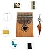 BinDor 17 Key Kalimba Thumb Piano, Finger Piano Mbira Kalimba Solid Mahogany Body Portable Easy-to-learn Musical Instrument with Tuning Hammer
