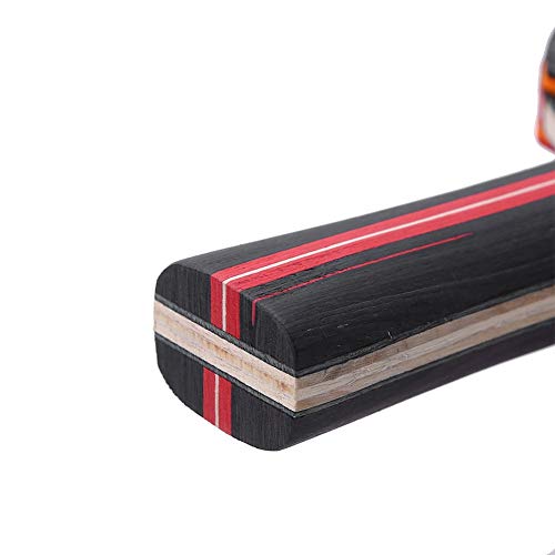 Yuehuam Ping Pong Paddle Set Professional Table Tennis Racket Ping Pong Paddle 2-Player Table Tennis Racket w/ 3 Balls for Shake-Hand Grip Players