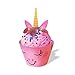 Unicorn Cupcake Decorations (48 Pcs) - Cute Party Picks & Shower Decorations - Set of 24 Pieces Cupcake Topper Plus 24 Pieces Cupcake Wrapper