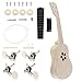 sptblanche DIY Ukulele Make Your Own Ukulele Hawaii Ukulele Kit Guitar Handwork Support Painting Kids Children Toy 21inch