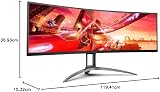 AOC AGON AG493UCX2 49 Inch Dual QHD Curved Monitor 165Hz USB-C DP HDMI view 8