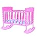 amazingdeal Baby Rocking Cradle Bed, Girl Mini Doll Toy Furniture Bed for Barbie Doll Accessories(Random Color)