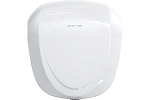 JETWELL UL Approved Commercial Hand Dryer for Bathroom, High Speed Jet Air Hand Dryer with HEPA Filter, Heavy Duty Stainless Steel White Color Hand Dryer, AC 110-130V Auto Warm Wind Hand Blower