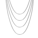 Stainless Steel Round Snake Chain Necklace, 2mm