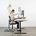 VIVO Height Adjustable 35 inch Desk Converter, Sit Stand Tabletop Dual Monitor and Laptop Riser Workstation, White, DESK-V000W