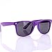 SCLM Wayfarer 80's Style Sunglasses 10 Bulk Pack Lot Neon Color Party Glasses (Purple 10 Pack)