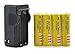 STAND HIGH® 3.7V 18650 4PCS 5000mah Rechargeable Protected Lithium li-ion Battery with charger for headlamp&headlight&led light