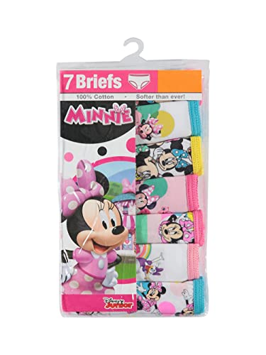 Disney girls Minnie Seven Pack Underwear Briefs, Minnie7pk, 4 US