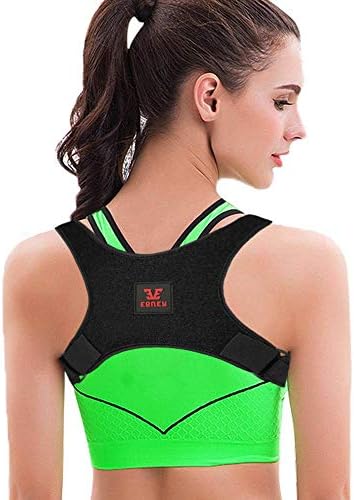 【2019 New Version】Eoney Posture Corrector for Women & Men Under Clothes Effective and Adjustable Shoulder Belt for Slouching & Hunching Upper Back Brace (FDA Approved)