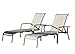 Cosco Outdoor Living Cosco Outdoor Chaise Lounge Chair, Adjustable, 2 Pack, Dark Brown