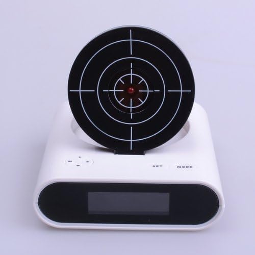 Amazon Com Infrared Wireless Target Gun Alarm Clock With Lcd Screen Home Kitchen