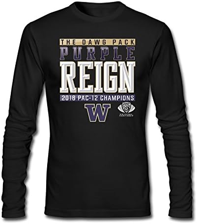 Men's Washington Huskies 2016 Pac-12 Football Champions Long Sleeve Tee Black