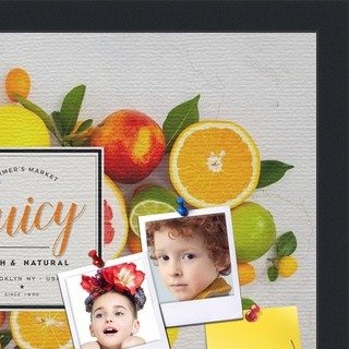 PinPix Decorative pin Cork Bulletin Board Made from Canvas, Recipe Board with Fruit Printed at 18x12 Inches and Framed in Satin Black (PinPix-Group-36) - Thumbnail 2