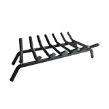 Pleasant Hearth - 3/4" Premium Solid Steel Fireplace Grates, Black, 27-Inch
