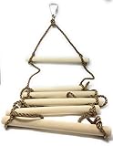 ChooseDaily 6.5 Foot Ninja Rope Ladder with 6 Rungs and Safety Carabiner | Ninja Warrior Training Equipment