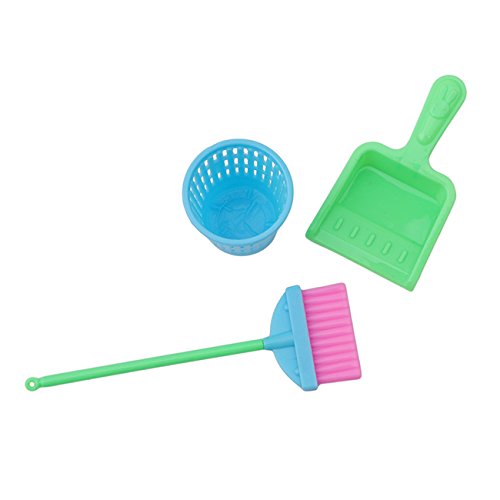 image for Rurah 9Pcs Mini Cleaning Set Doll House Decoration Home Furniture Furn