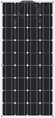100W 18V 12V Solar Panel Charger Monocrystalline Lightweight Flexible Solar Charger with MC4 Connector for RV, Boat, Tent, Cabin