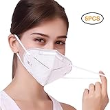 5 Pcs KN95 Face Mask, 5-Layer Safety Mask for Blocking Dust Air Pollution, Breathable and Comfortable Health Mask, Filtration Efficiency of Non-oily Particles More than 95%.