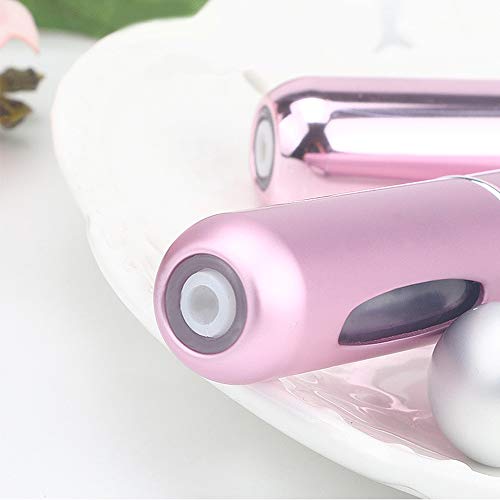 New Upgrade Travel Perfume Atomizer Refillable,GOLF 5ML Portable Mini Easy Refillable Perfume Atomizer Empty Spray Bottle for Men and Women,Scent Pump Case (Pink)
