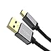 KabelDirekt – (6 feet Micro USB 2.0 Sync & Charge Cable Nylon Black – Top Series