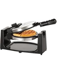 BELLA (13991) Classic Rotating Non-Stick Belgian Waffle Maker with Removeable Drip Tray & Folding Handle, Polished Stainless Steel