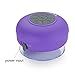 TryAceWireless Bluetooth Waterproof Shower Speaker Bluetooth 3.0 Car Handsfree Speakerphone Built in Mic Control Buttons and Dedicated Suction Cup for Showers, Bathroom, Pool, Boat, Car (Purple)