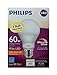 Philips 455824 60W Equivalent A19 LED with Warm Glow, Dimmable LED 4-PACK