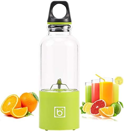 USB Juicer Cup，Mexidi Portable Rechargeable Electric Automatic Bingo Vegetables Fruit Juice Blender Mixer&Juicer for Fruits, Vegetables and Baby Foods (Green)