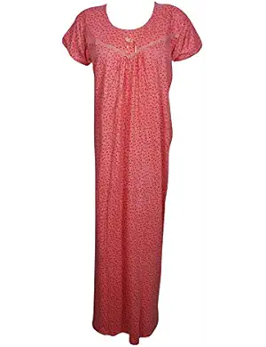 Lot Of 2 Macy Womens Caftan Maxi Dress Floral Print Cotton Summer Kaftan Nightdress L