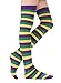 FELIZHOUSE Womens Over Knee Long Thigh High Tights Sock Opaque Solid Stockings Party Costume Cosplay Knee-High Socks (Feather Headband Stockings)