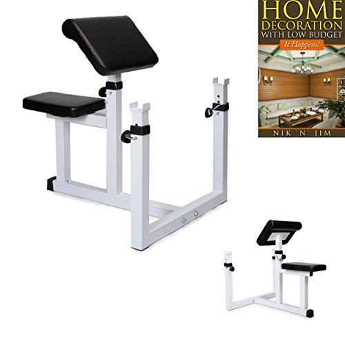 Seated Arm Curl Bench Machine Commercial Preacher Dumbbell Biceps Home Gym New Adjustable-it – House Deals
