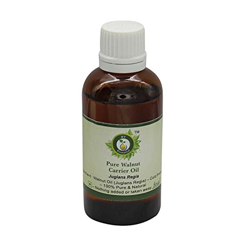Walnut Oil | Juglans Regia | Pure Walnut Oil | For Hair | For Diffuser | For Skin | For Painting | For Cooking | 100% Pure Natural | Cold Pressed | 30ml | 1.01oz By R V Essential
