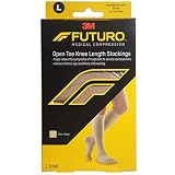 Futuro Therapeutic Support Knee High, Large, Beige, Firm, Open Toe-Reinforced Heel, 1 Pair Box