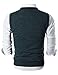 Ohoo Men's Cotton Blended Slim Fit Sweater Vest Knit V-Neck Sleeveless Pullover Sweater / DCV010-CHARCOAL-XL