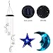 SUMERSHA Moon Star Wind Chime, Color Changing LED Solar Mobile Star Moon Wind Chimes Hanging Outdoor Solar Lights for Home Party Yard Garden Night Decoration (Star Moon Light)
