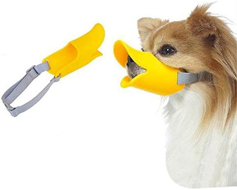 Anti Bite Duck Mouth Shape Dog Mouth Covers Anti-Biting Muzzle Masks Pet Mouth Set Bite-proof Silicone Material (Small)