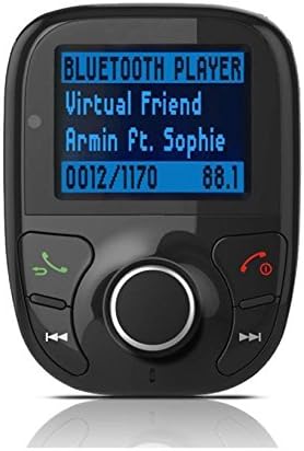 Koukosi Bluetooth MP3 FM transmitter, Groove to music with the Universal Wireless Remote Control, Chat with the Hands-Free Calling Feature and Voice Prompt. Fully adjustable Free Flex Gooseneck