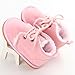 Annnowl Baby Boots Winter Training Warm Shoes 0-18 Months (12-18 Months, Pink)