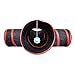 Creaker 3 Way Cat Tunnel, Collapsible Pet Toy Tunnel with Ball for Cat, Puppy, Kitty, Kitten, Rabbit (Red)