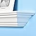 WELLAND Corona Crown Molding Floating Wall Photo Ledge Shelves Fireplace Mantel Shelf(18-Inch, White)